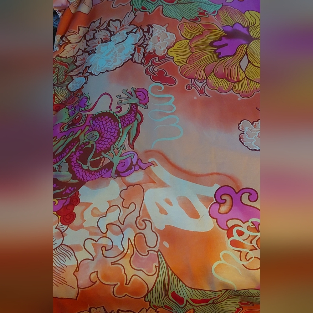 Vibrant Natori Floral Maxi Housedress - Picture 5 of 5